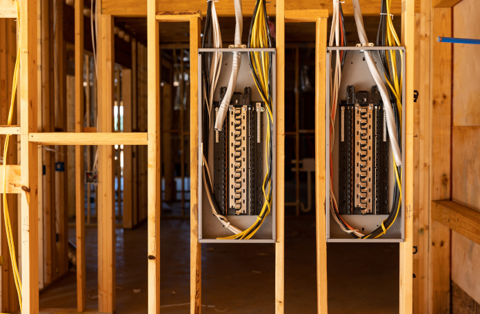 image open wall electrical boxes